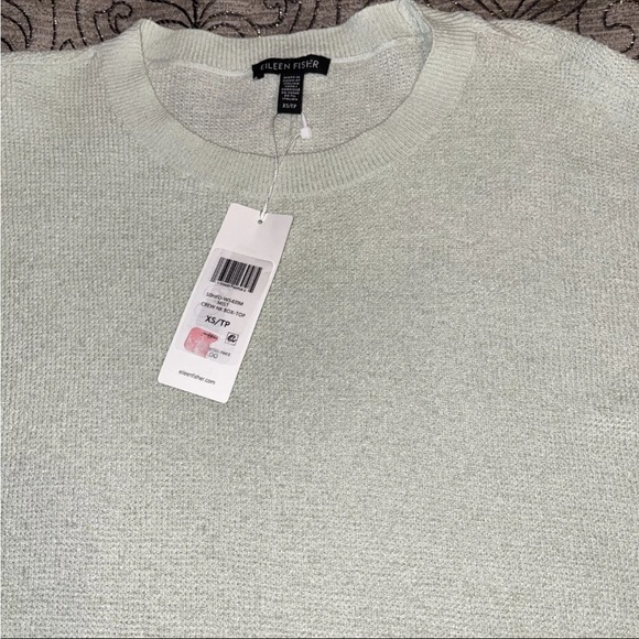 Eileen Fisher  Crew Neck Box Top Mist NWT - Picture 2 of 9